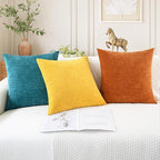 CaliTime Fall Decorative Throw Pillow Covers 22 X 22 Inches Burnt Orange | Pack - Image 5