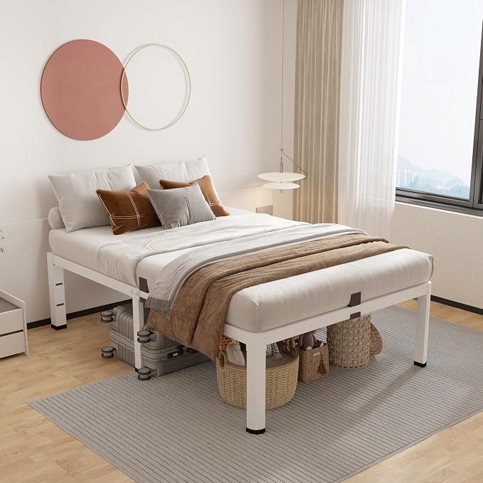 ROIL 14 Inch White Twin XL Bed Frame - Image 3