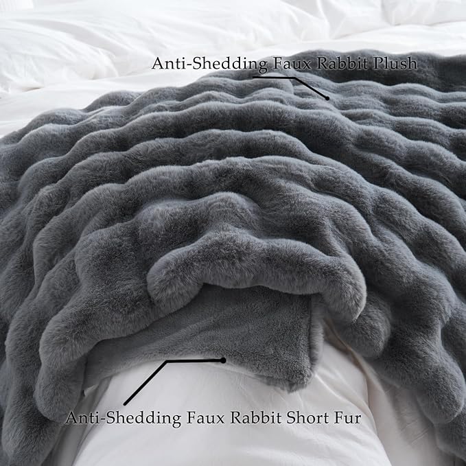 BENVWE Faux Fur Throw Blanket for Couch - Image 5