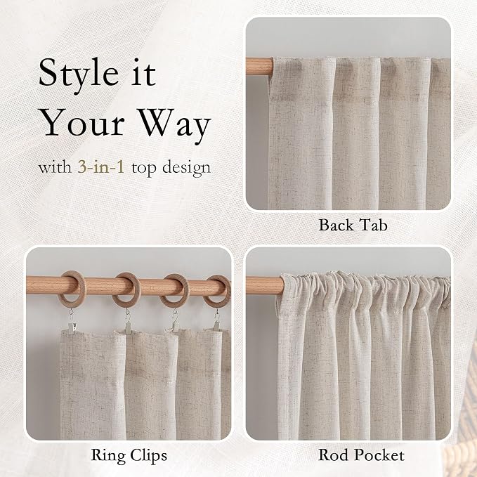 MYSKY HOME 90 Inches Long Curtains - Image 4