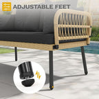 DWVO Outdoor Loveseat, Patio Wicker Furniture Set - Image 5