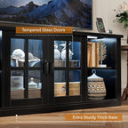 YESHOMY Farmhouse LED TV Stand - Image 4