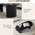 Oval Fluted Coffee Table - Image 4