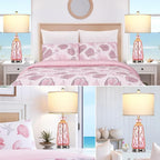 Ruzectt 25.5" Coastal Glass Table Lamps Set of 2, 3-Way Dimmable Touch Control - Image 5