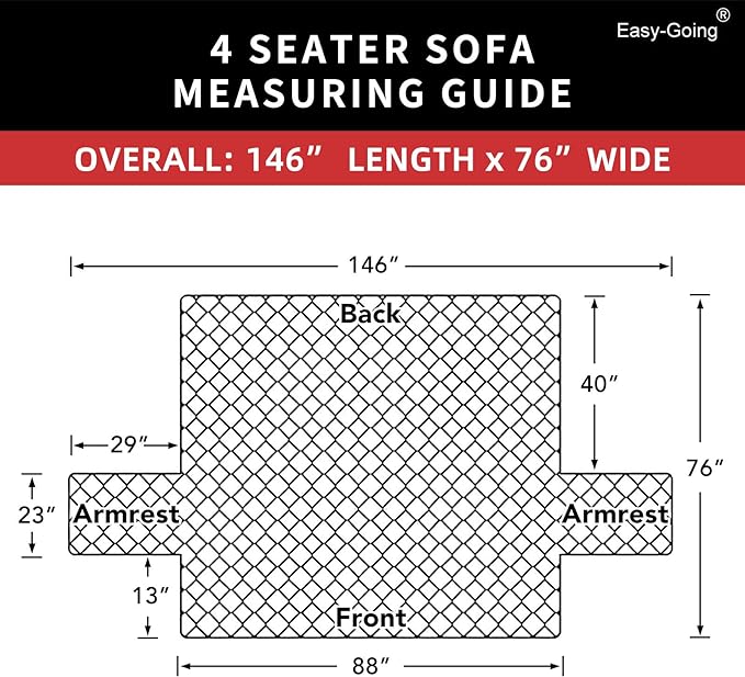 Easy-Going Reversible Couch Cover, 4 Seater Sofa, Chocolate/Ivory | XX-Large - Image 7