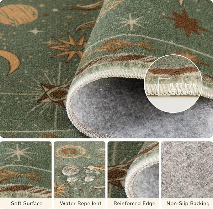 Vacuum-Friendly, 4x6 Washable Area Rug - Image 3
