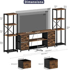LED TV Stand Bookshelf Combo - Image 2