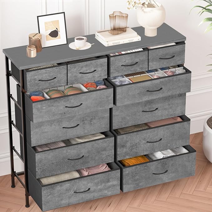 VASICAR Gray Dresser for Bedroom - Image 7