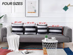 AmHoo Pack of 2 Farmhouse Stripe Check Throw Pillow Covers Set Case Cotton - Image 4