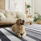 Area Rug 4x6 Grey Rug Washable Rugs Non Slip Low Pile Small Carpet - Image 5