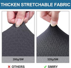 Smiry Waterproof Seat Covers for Dining Room Chairs Set of 6, Stretch Jacquard - Image 4