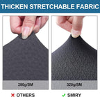 Smiry Waterproof Seat Covers for Dining Room Chairs Set of 2, Stretch Jacquard - Image 4