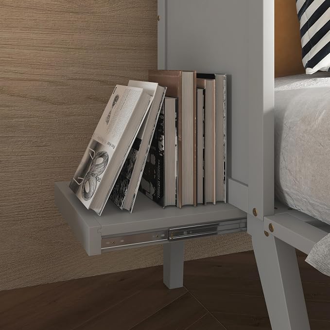 Queen Size Murphy Bed with USB Port and Removable Shelves on Each Side - Image 5