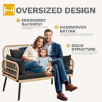 DWVO Outdoor Loveseat, Patio Wicker Furniture Set - Image 6