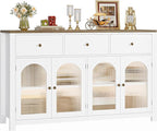 FINETONES Buffet Cabinet with Storage, 55.1" Large Sideboard Buffet Cabinet by finetones