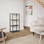 Furinno TURN-N-TUBE Storage Shelves, 4-Tier Book Shelf, Corner Shelf, Toolless - Image 2