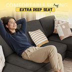 JUMMICO Sectional Couches for Living Room, U Shaped Couch - Image 4