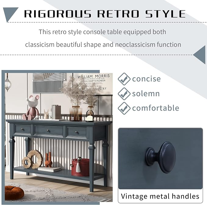 Harper & Bright Designs TREXM Classic Retro Style Console Table - Image 4