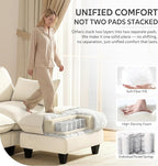 Ihanherry 141" Oversized V-Shaped Modular Sectional Couch, 9-Seater Cloud Sofa - Image 4