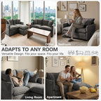 Loveseat Sofa, Comfy Chenille Small Couch - Image 7