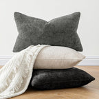 MIULEE Decorative Neutral Beige Euro Sham Pillow Covers 24x24 Inch 2 Pack | - Image 5