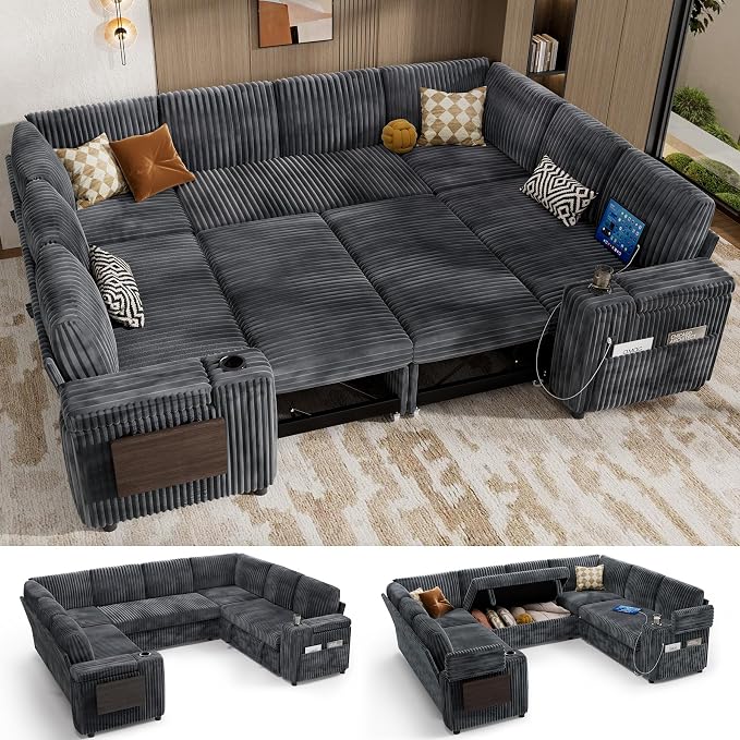 Vipbear 111" Modular Sectional Sleeper Sofa by VipbearLiving