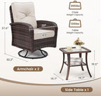 wildformers Luxury Outdoor Swivel Wicker Glider Patio Chairs - Image 7