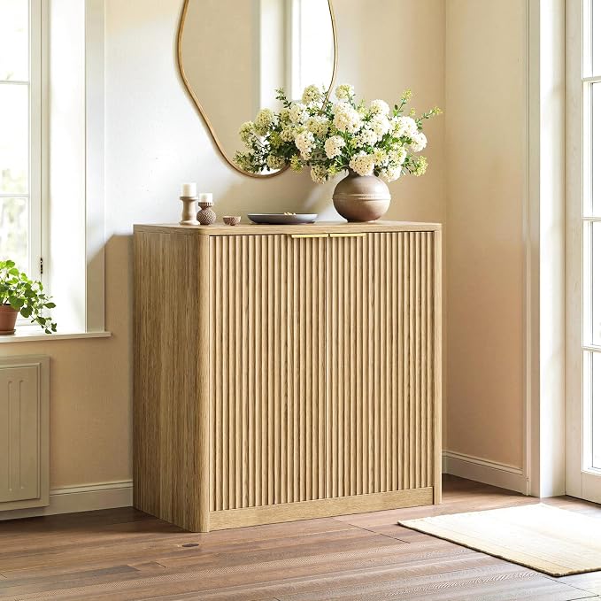 Evermagin 31.5" Oak Buffet Cabinet - Image 4