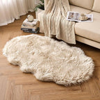 MIULEE Fluffy Area Rug 3x5 ft Faux Fur Sheepskin Rug - Image 5