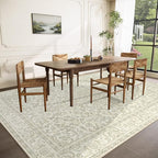 Area Rug 8x10 Washable Rug, Vintage Boho Medallion Rugs Non-Slip Soft Low Pile - Image 3