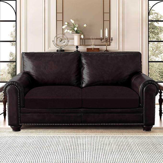 ANARACHON Leather Look Couch Cushion Covers Sofa Seat Slipcovers Sets Couches - Image 2