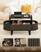 Oval Lift Top Coffee Table - Image 4