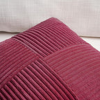Fancy Homi 2 Packs Burgundy Samll Decorative Throw Pillow Covers 12x12 Inch - Image 3