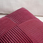 Fancy Homi 2 Packs Burgundy Samll Decorative Throw Pillow Covers 14x14 Inch - Image 3