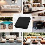 4Pcs Outdoor Cushion Covers, Elastic Patio Cushion Covers | Washable, - Image 3