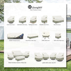 Outdoor Swivel Rocker Chair Covers 2 Pack, 35 W x 37 D x 36 H inches, 100% - Image 2