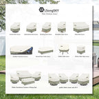 Patio 3-Seater Sofa Cover, Outdoor Couch Cover Fits up to 85W x 38D x 35H Inches - Image 2