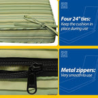 AAAAAcessories Outdoor Chaise Lounge Cushions, Fade-Resistant, Waterproof Patio - Image 3