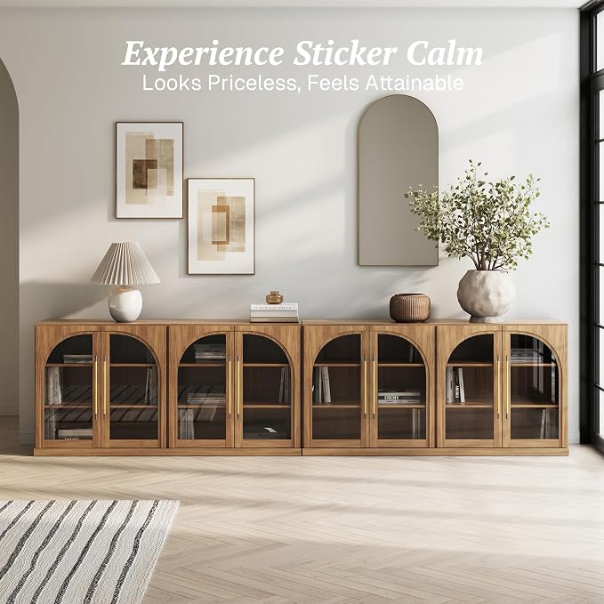 BELLEZE Set of 2 65" Arched Sideboard - Image 3