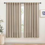RYB HOME Light Filtering Linen Sheer Curtains 72 inch Long by RYBHOME