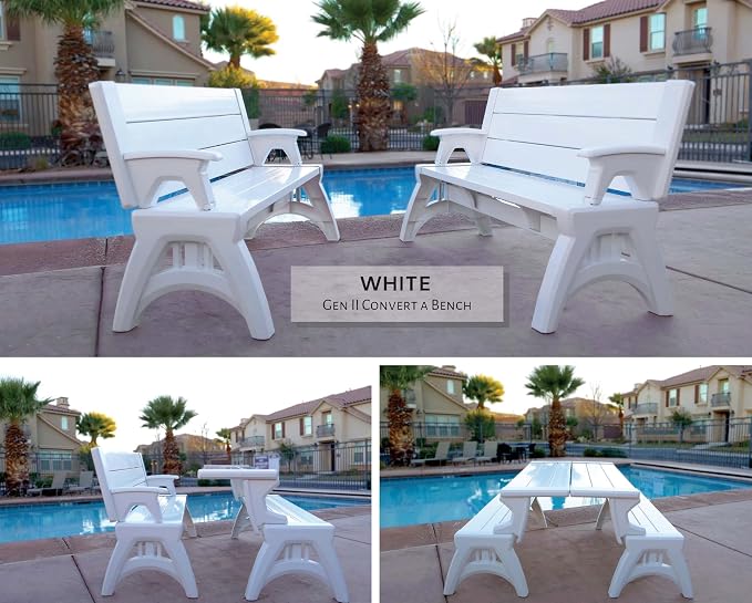 Convert-a-Bench 2-in-1 Outdoor Bench & Picnic Table - Image 9