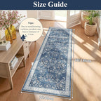 Yamaziot 2x6 Washable Hallway Runner Rug Non Slip Floral Carpet, Stain Resistant - Image 2