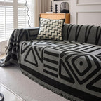 VClife Boho Couch Covers, Modern Checkered Jacquard Couch Covers - Image 3