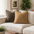 MIULEE Decorative Couch Throw Pillow Covers 20x20 Inch Apricot Brown 2 Pack | - Image 4