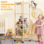 Stuffed Animal Storage with Toys Tray, 57In Large Wooden Stuffy Plushies - Image 5