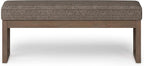SIMPLIHOME Milltown Large Ottoman Bench - Image 5