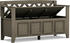 SIMPLIHOME Amherst Entryway Storage Bench - Image 4