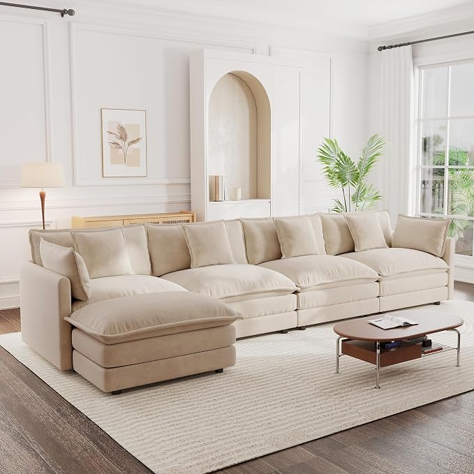 mikibama Modular Sectional Sofa, 146.5 Inch L Shaped Couch Set - Image 8