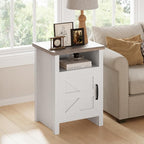 JUMMICO Farmhouse Nightstand, Modern Bedside Table - Image 2