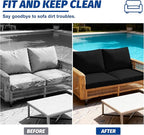4Pcs Patio Cushion Covers, Outdoor Stretch Cushion Covers, Washable | Stretch - Image 5